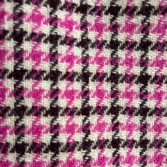 J. Crew Skirt - Houndstooth Wool Blend, Size 10, Pink, Brown, Cream - Picture 4 of 13